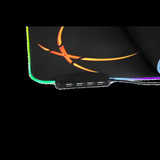 COSMIC BYTE EQUINOX RGB MOUSEPAD WITH 4 PORT USB HUB